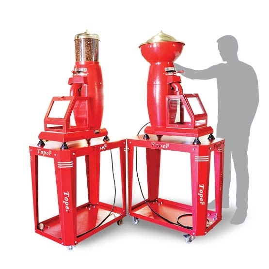 Toper Roasters Full Automatic Industrial And Shop Coffee Roasters New Horizontal Grinder